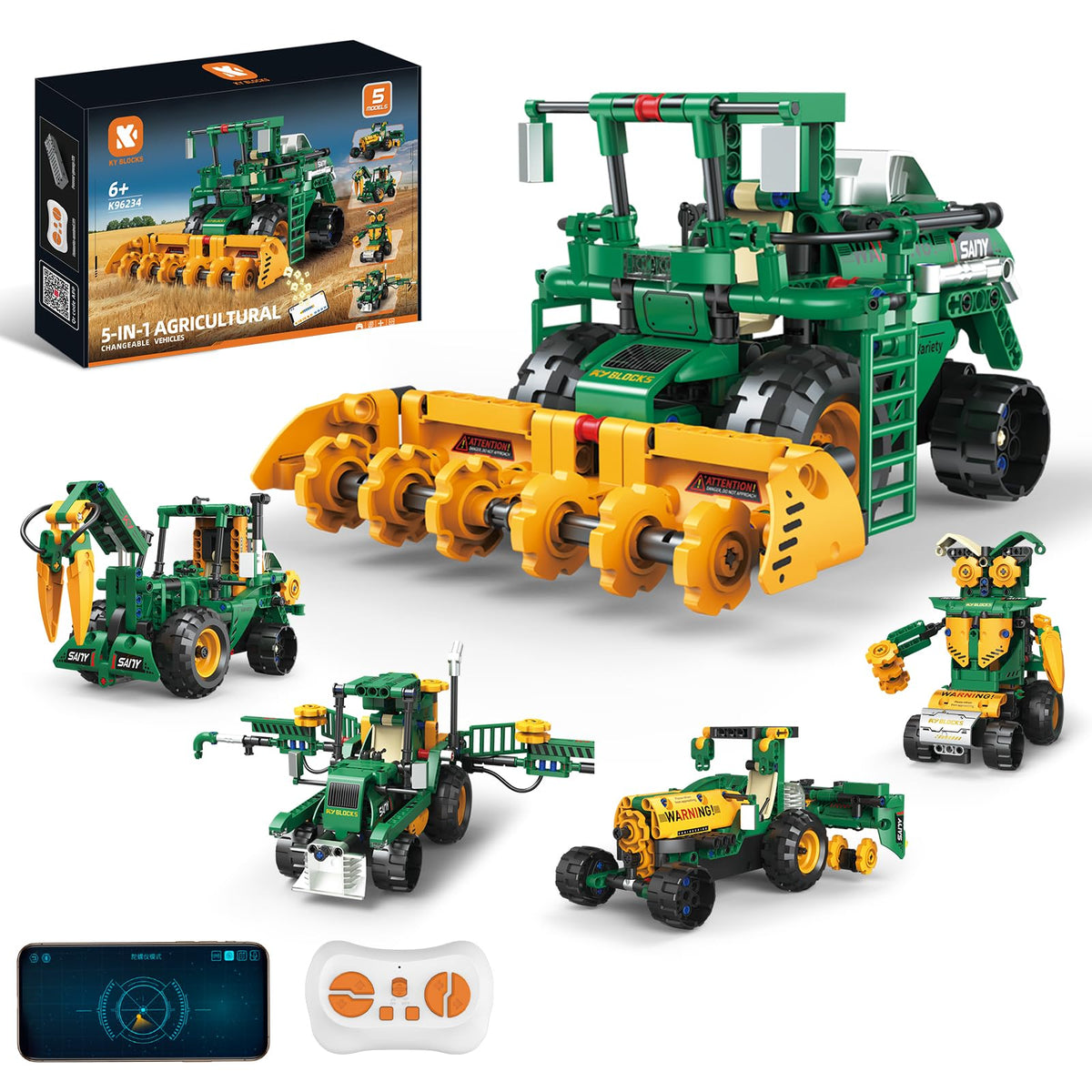Sciencow 5-in-1 farm tractor set—versatile options spark creative play.