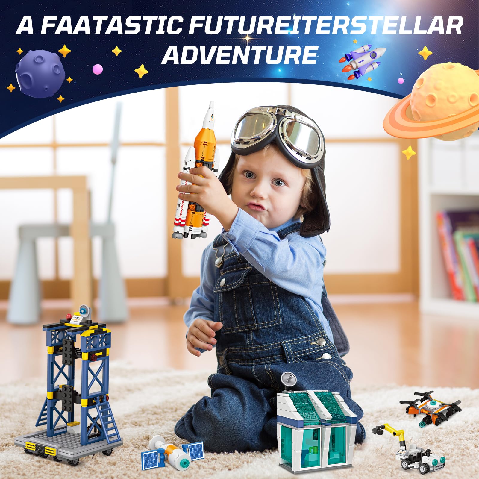 Sciencow Exploratory Blocks moon buggy image supports hands-on problem solving during play.