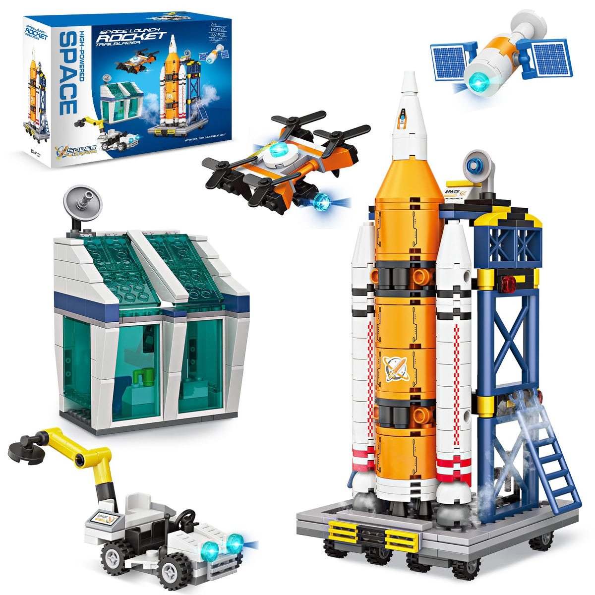 Sciencow Exploratory Blocks rocket model inspires curiosity and early STEM exploration.