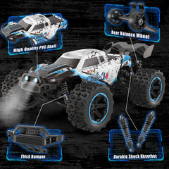 Scientoy 1/14 RC car adjustable speed settings for all skill levels.