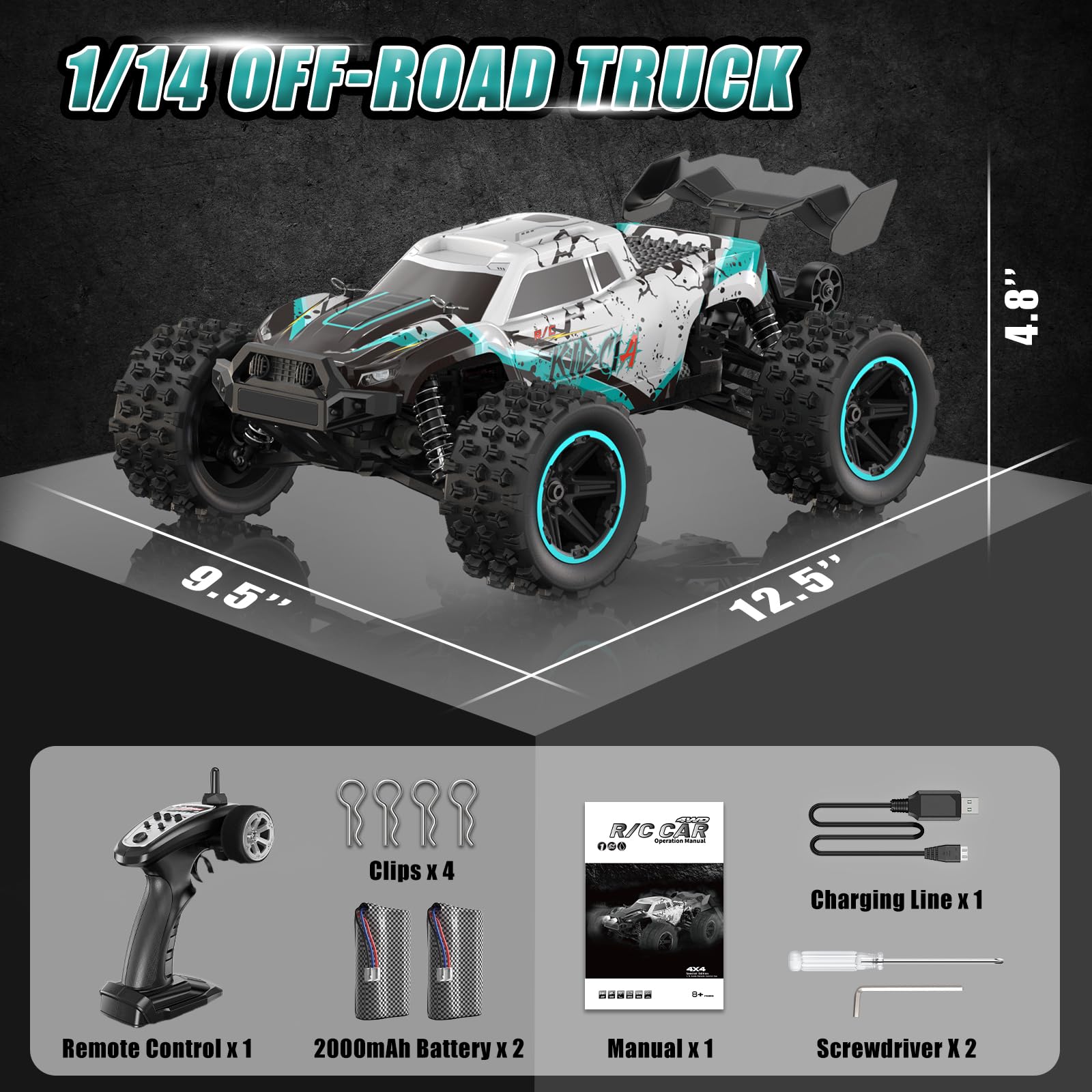 Scientoy RC car remote control 2.4GHz displays responsive steering