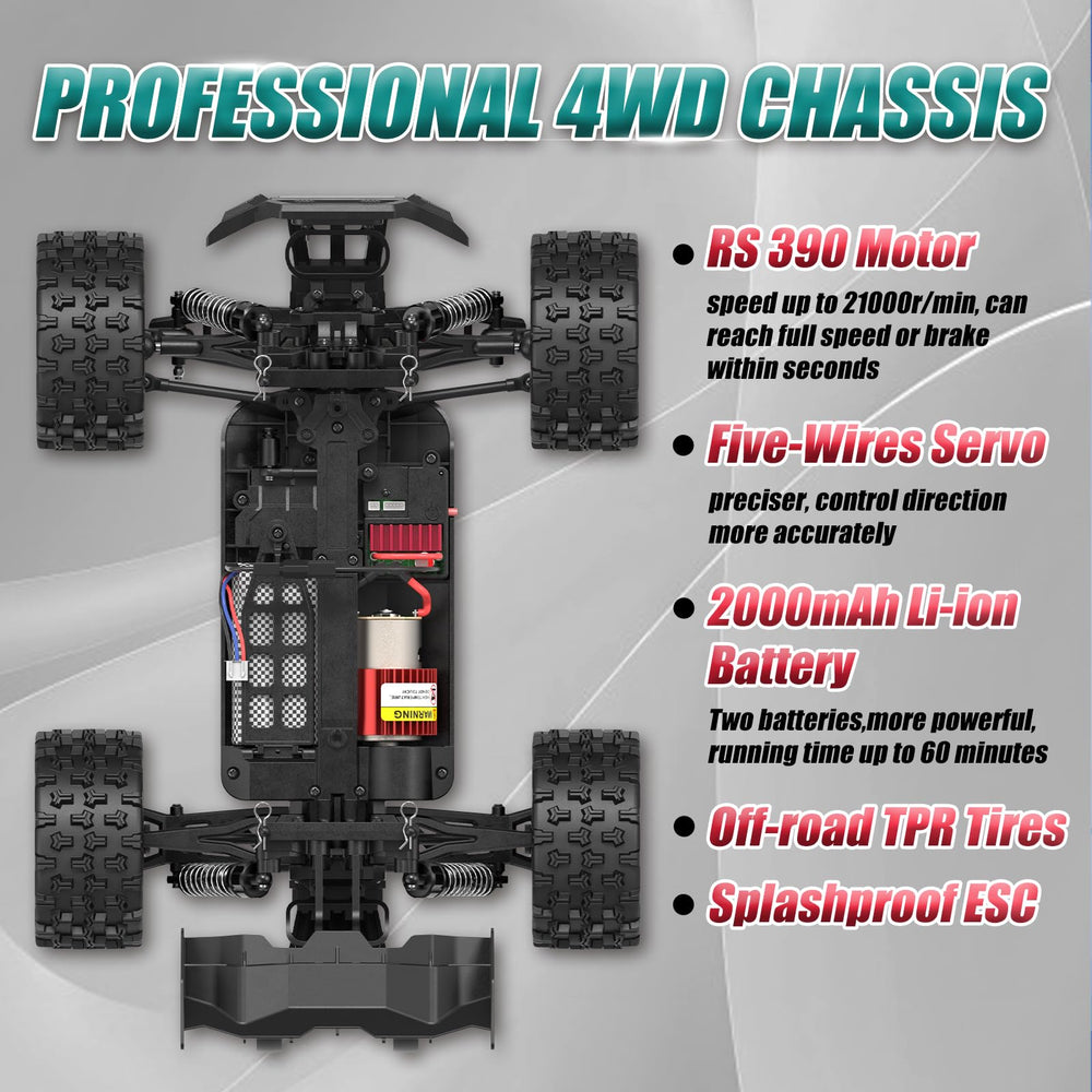 Scientoy RC car two batteries demonstrate extended runtime for longer sessions