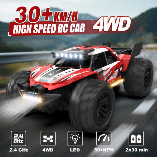 Scientoy RC truck 4WD front view showing rugged durability for outdoor racing.