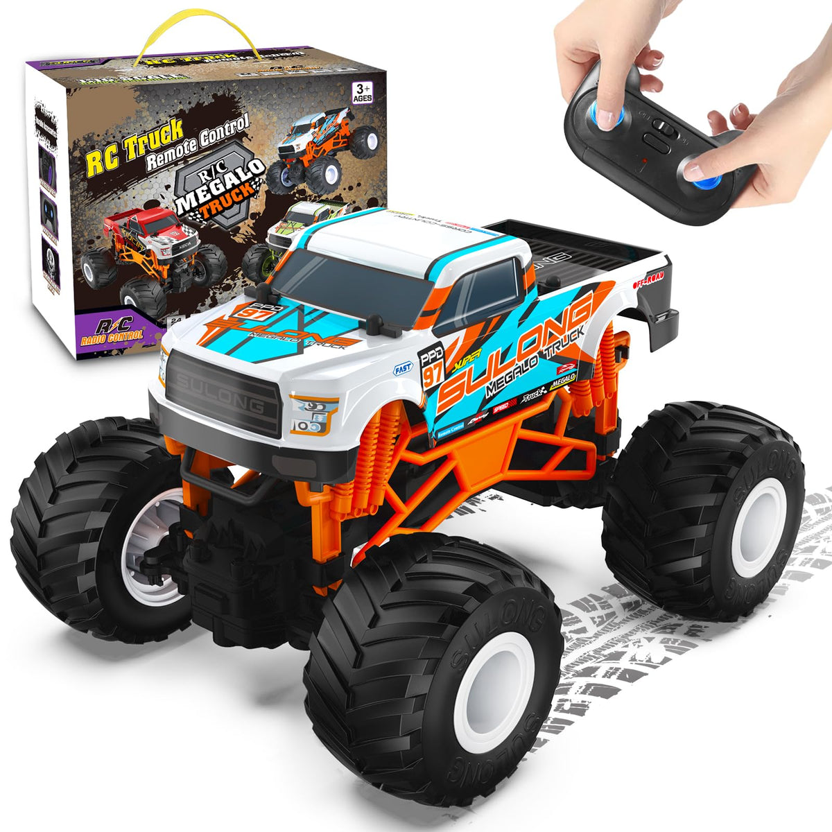 Scientoy remote control car 1:16 scale side view for realistic outdoor play.