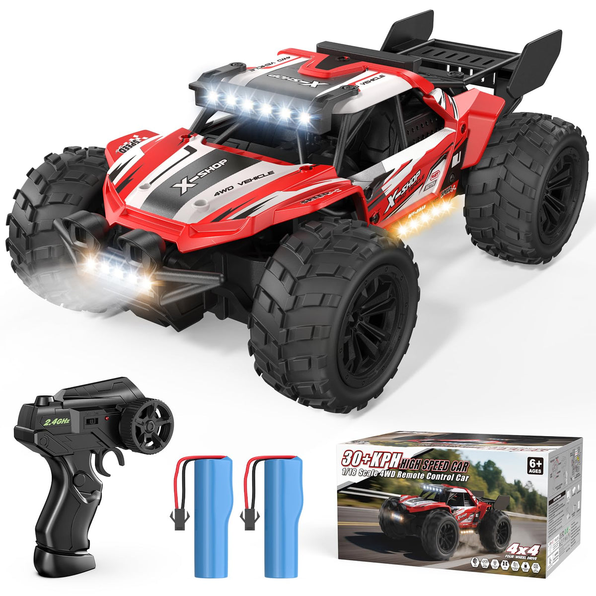 Scientoy remote-control car with a fast 30kph motor for thrilling high-speed play.