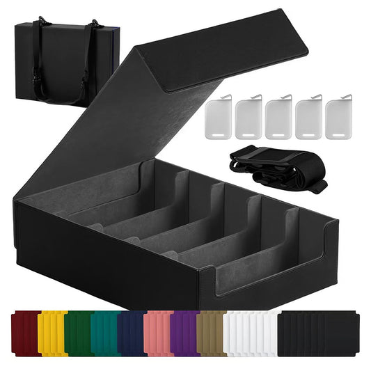 Scimi magnetic leather storage box closed showing premium protection and large capacity