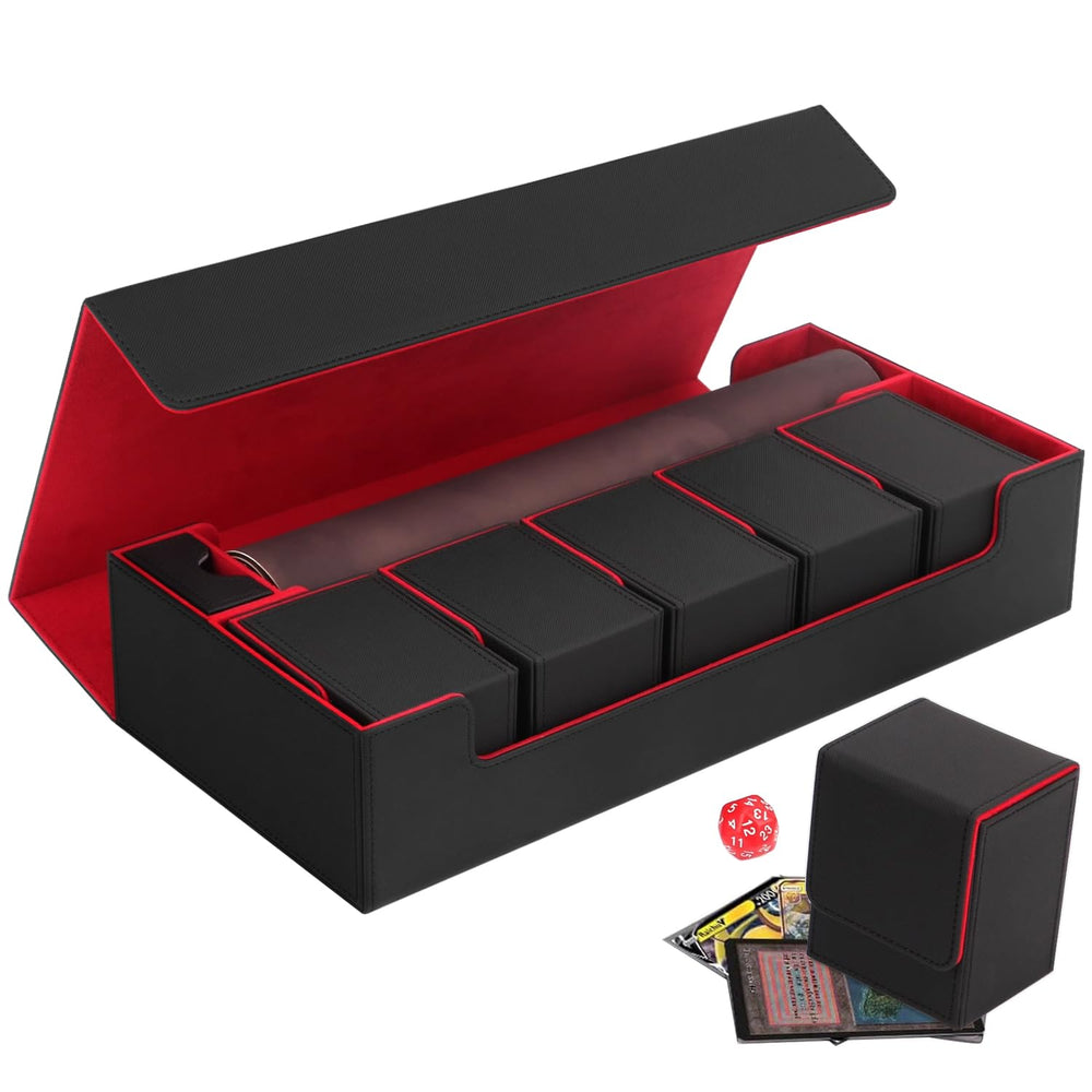Scimi premium storage case lid closure secures cards during transport.