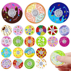 SCIONE Donut mini fidget spinner red spins smoothly for focus and calm.
