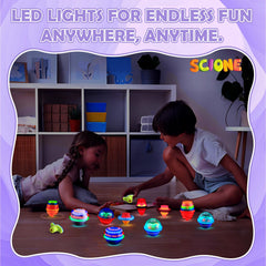 SCIONE LED spin top color ball shines and spins for colorful rewards
