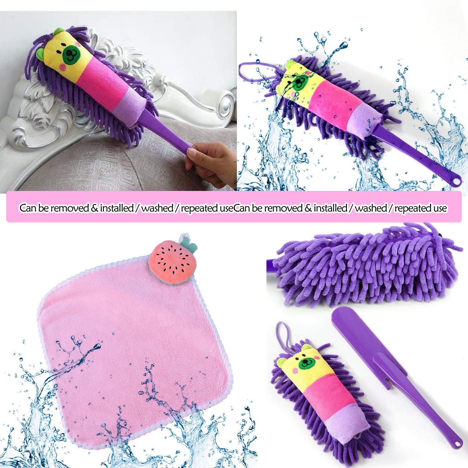 SCKTYZS broom and dustpan in light pink for kids' role play tasks.