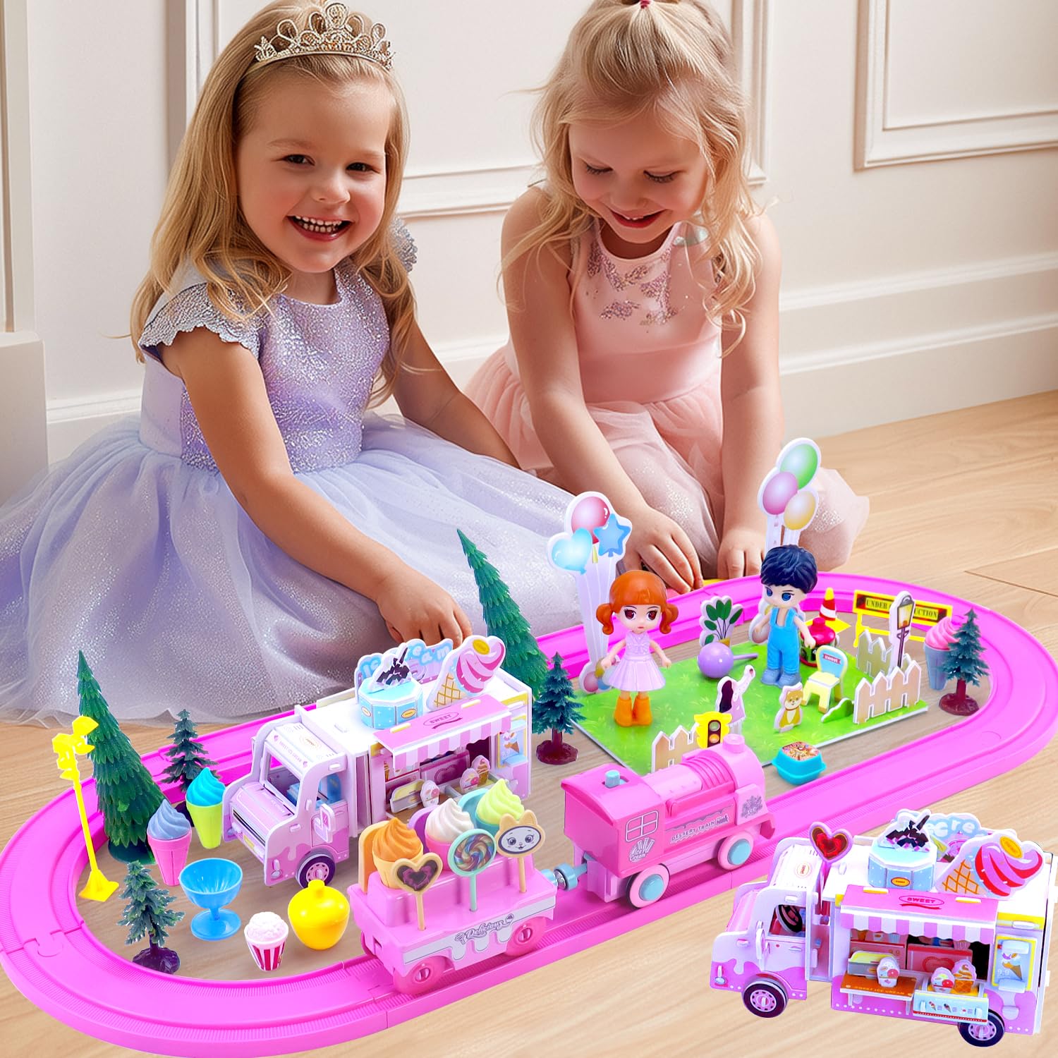 SCKTYZS Eight-track layout enhances spatial thinking during build-and-play