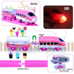 SCKTYZS train with real sound and headlights enhances engaging play.