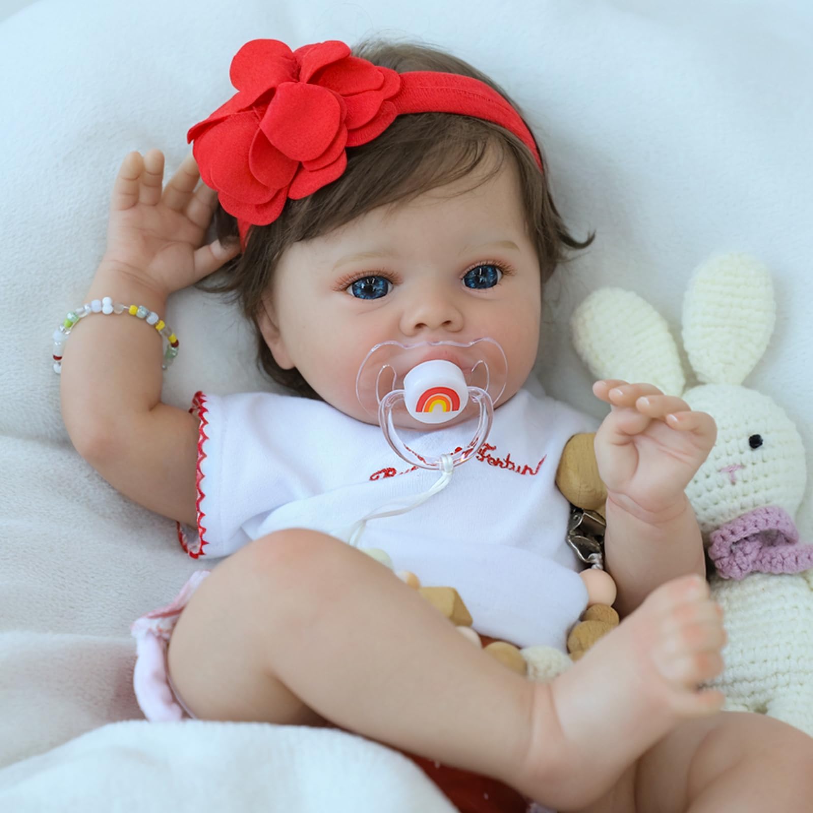 SCOM doll with blue eyes enhances storytelling and role-play experiences for children.