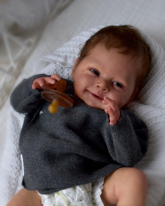 SCOM reborn doll hand rooted hair detail highlights realism and styling possibilities.