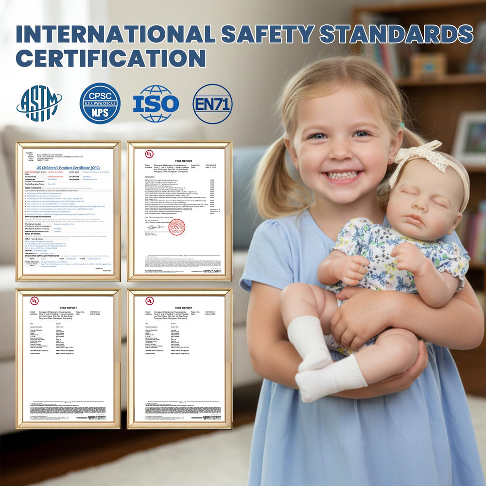 SCOM 20-Inch Reborn Doll birth certificate and wristband keepsake