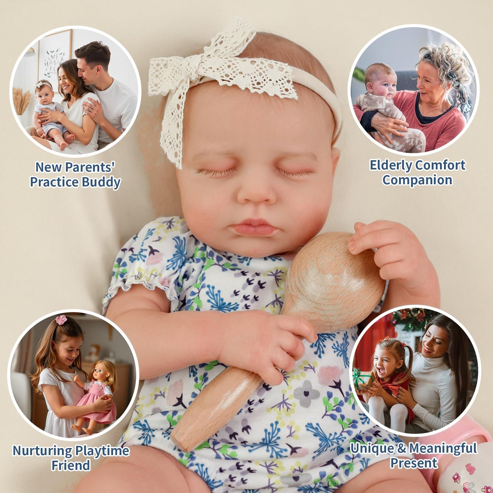 SCOM 20-Inch Reborn Doll outfit for dress-up and styling
