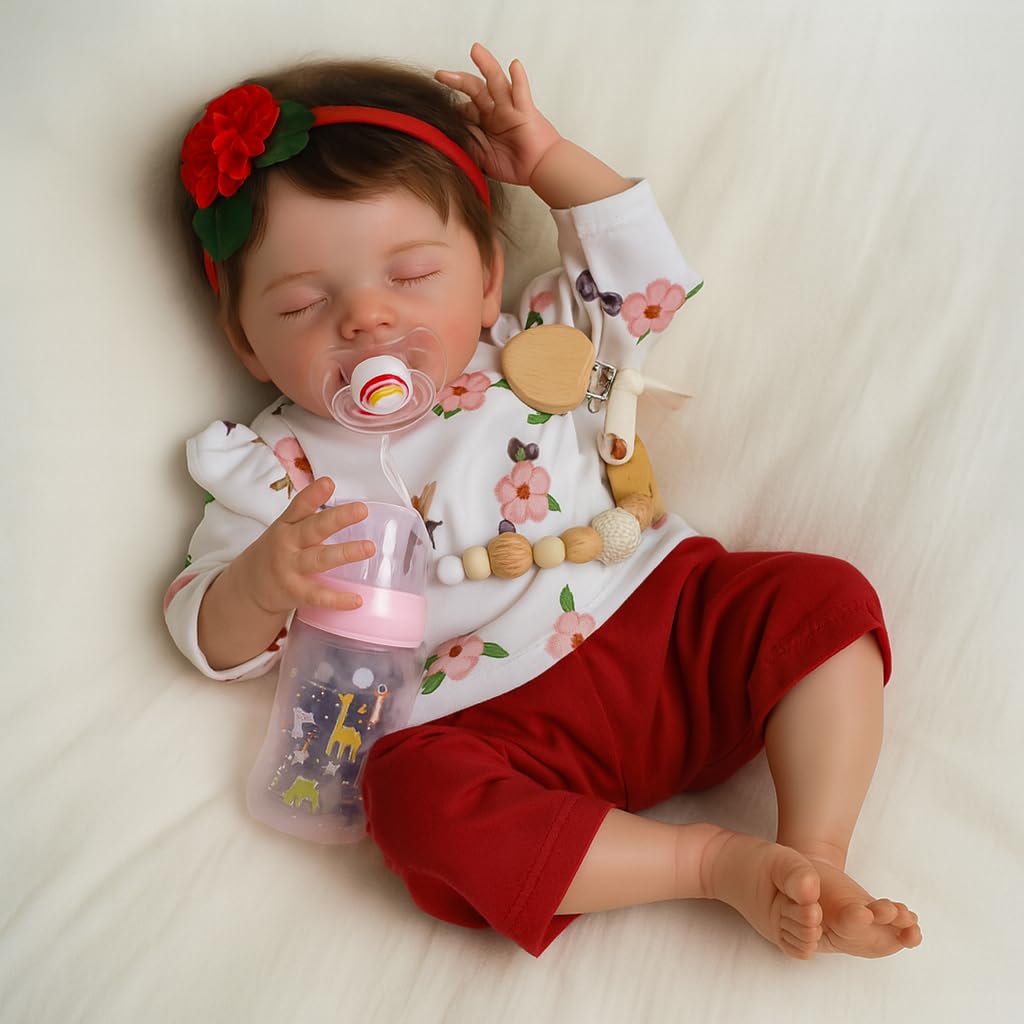 SCOM 20-inch weighted body for realistic cuddling and natural posture.