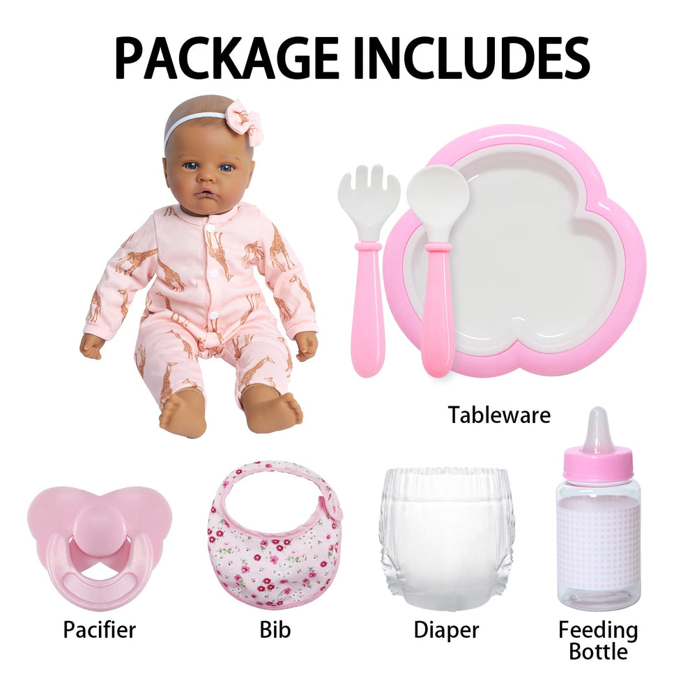 SCOM Black 18-inch pacifier helps calming routines during role play.