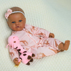 SCOM Black 18-inch soft-body doll for cuddling and soothing bonding moments.