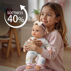SCOM 16-inch doll with feeding bottle enables realistic feeding play.