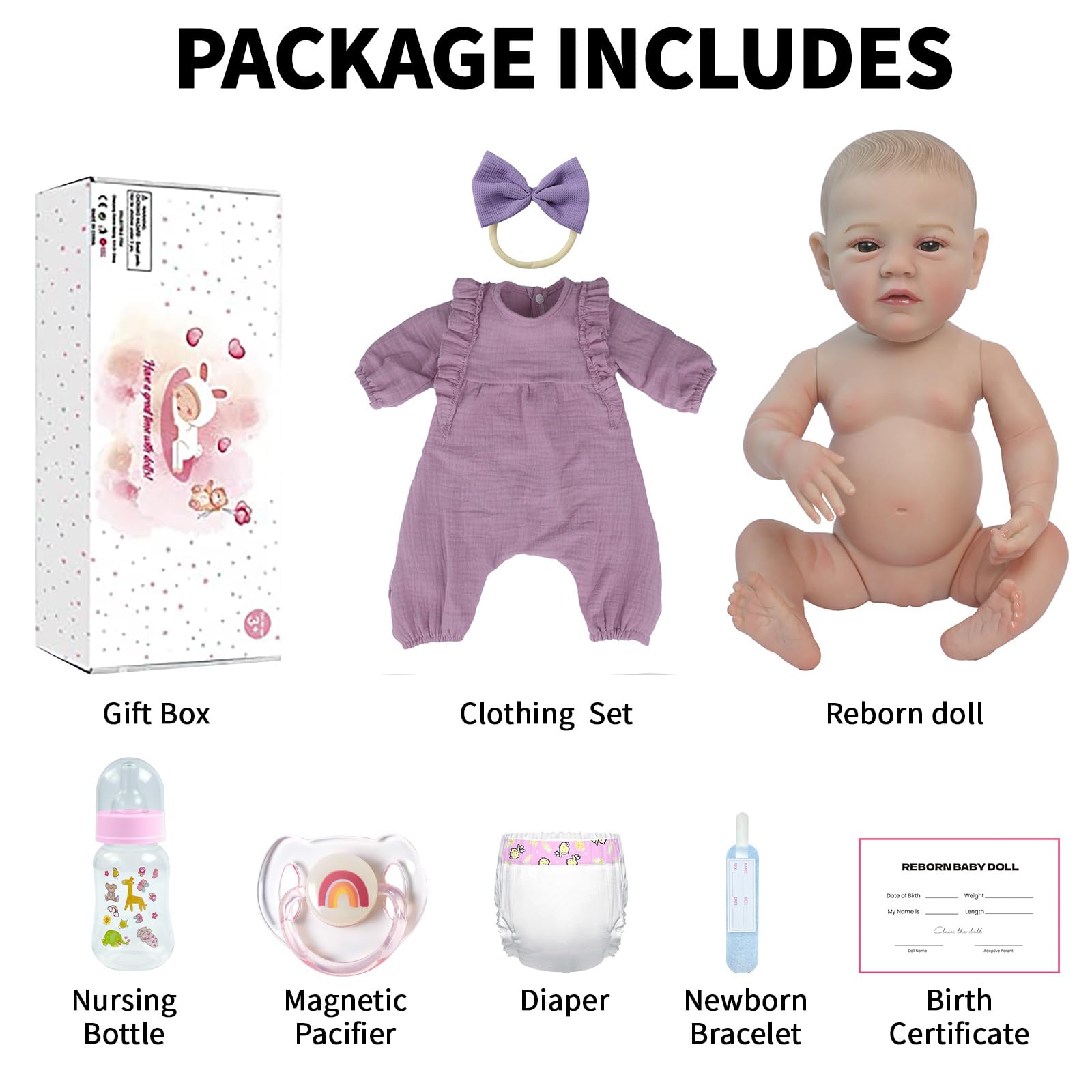 SCOM luxury gift box includes clothes, diaper, and birth certificate for gifting