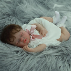 SCOM Quinbee eyes closed face detail with serene newborn look for gentle role-play.