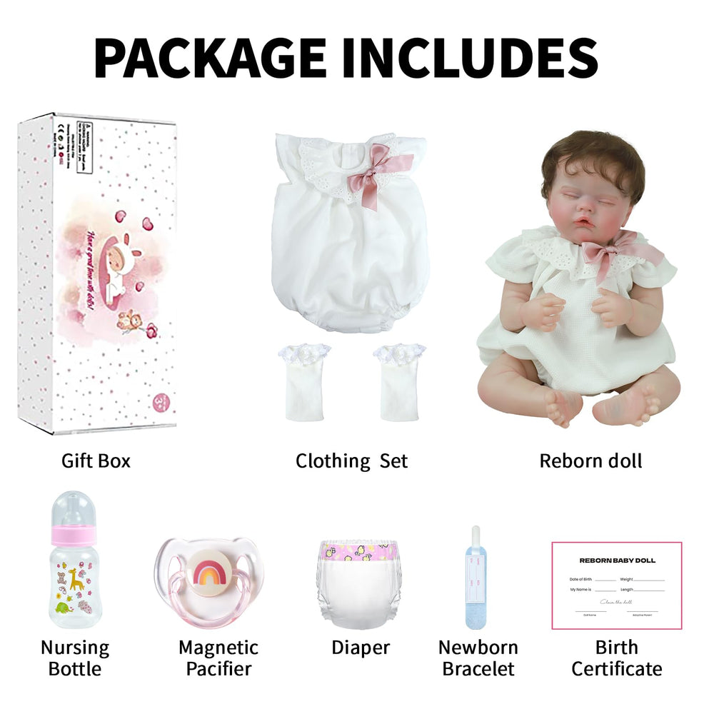 SCOM Quinbee realistic skin-tone detail enhances authentic baby-doll feel.