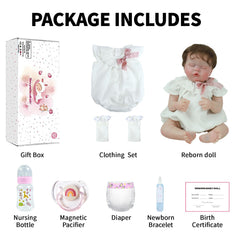 SCOM Quinbee realistic skin-tone detail enhances authentic baby-doll feel.