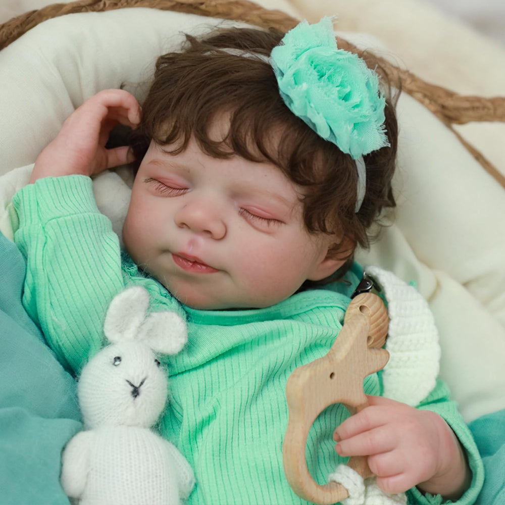 SCOM Reborn 18-inch hand-rooted hair adds authentic newborn texture