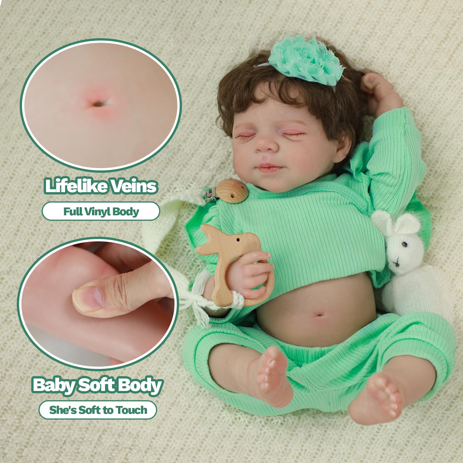SCOM Reborn 18-inch poseable limbs enable lifelike handling and care