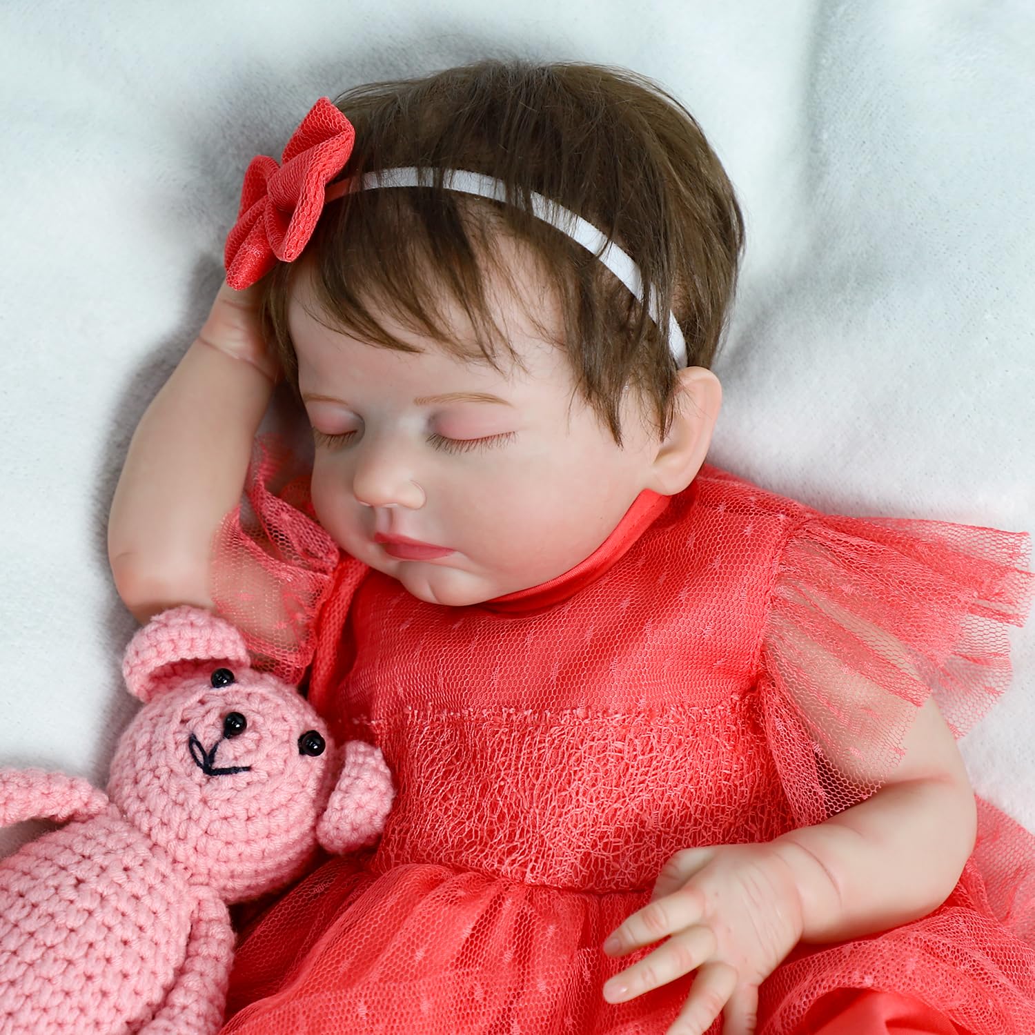 SCOM Reborn doll with soft fabric body invites gentle cuddles and companionship