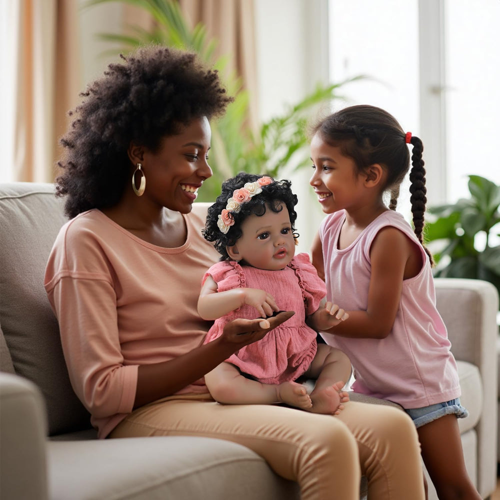 SCOM black-rooted hair on reborn doll enhances realism