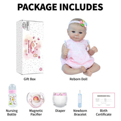 SCOM Reborn Baby Doll Girl lace dress and headband complete cozy look