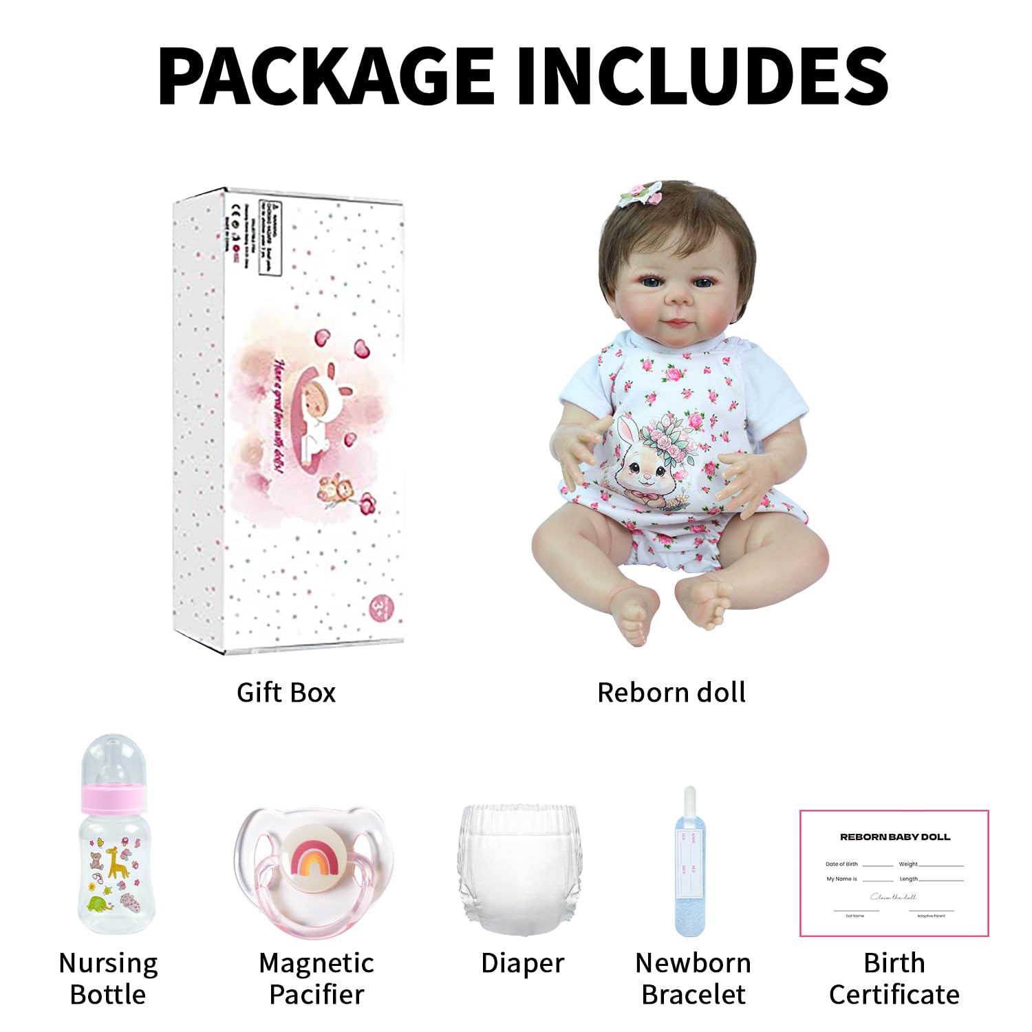 SCOM Reborn Baby Doll in play pose for imaginative scenarios