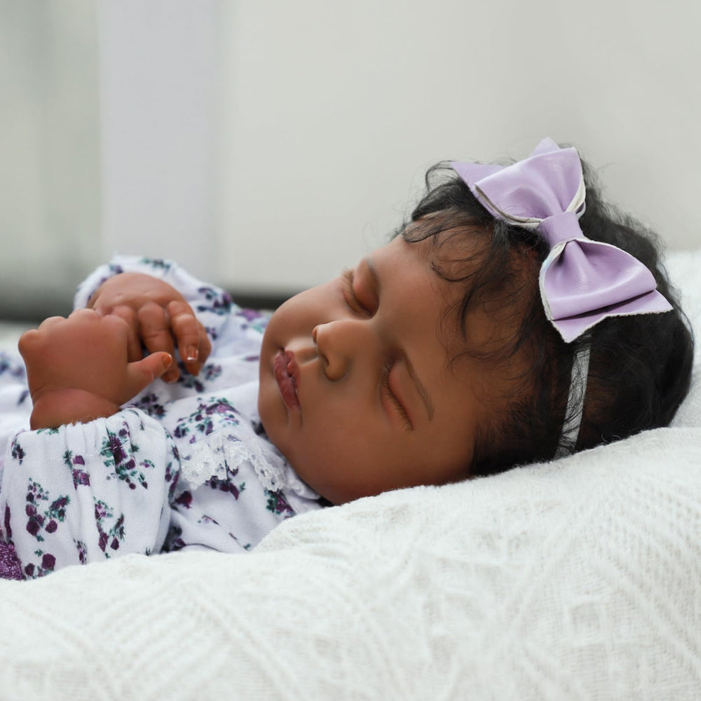 SCOM Reborn Baby Doll safety certification label indicating non-toxic materials