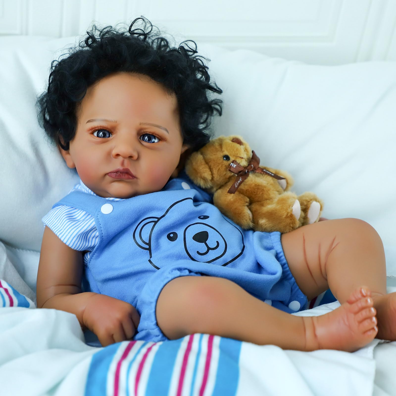 SCOM Reborn Black Boy weighted body for natural feel.