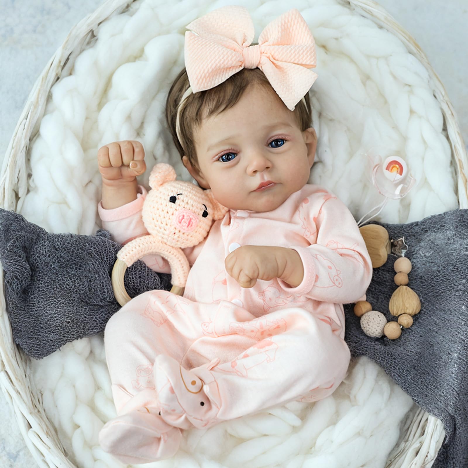SCOM Lily diaper and birth certificate complete the gift set