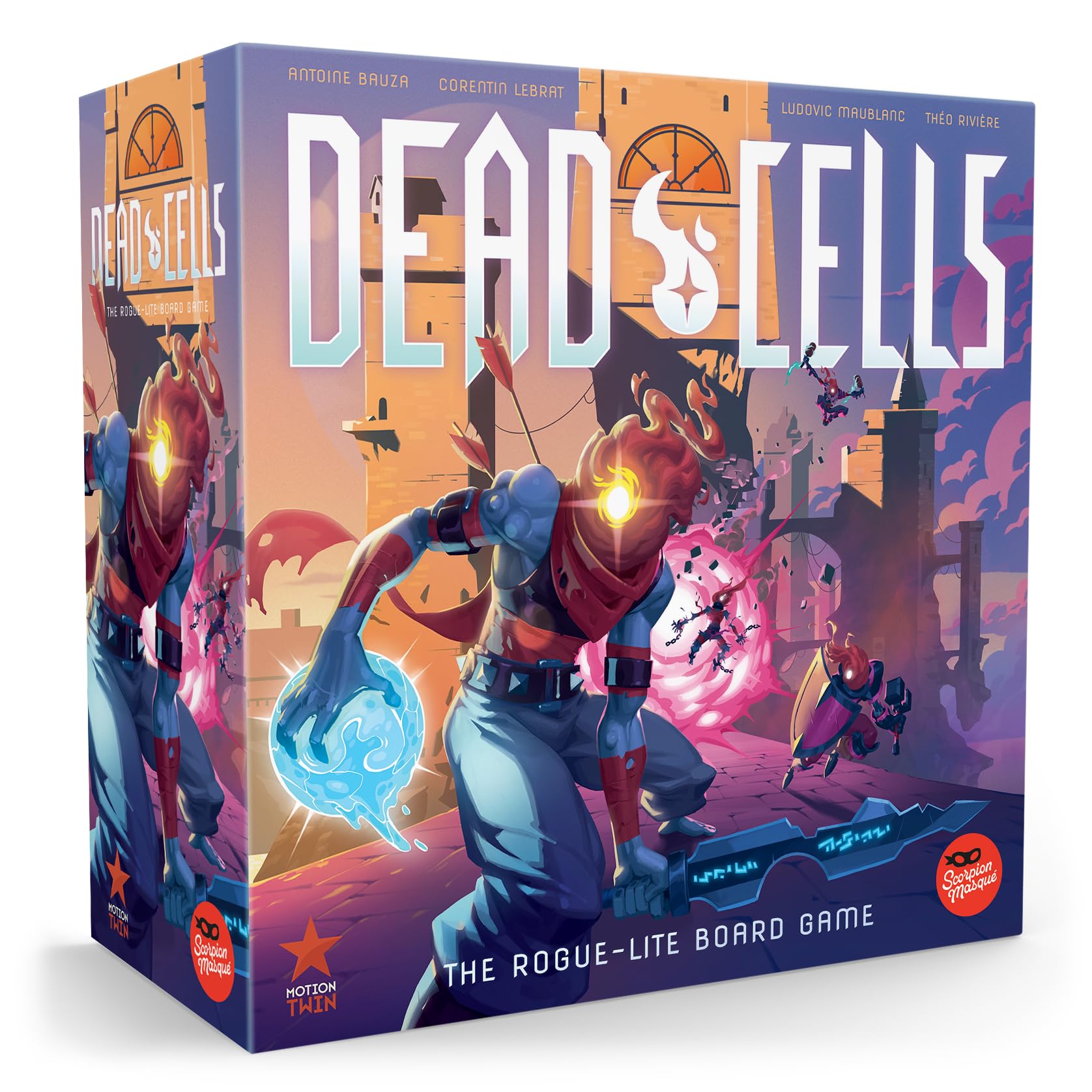 Scorpion Masqué Dead Cells board game cover showcasing undead exploration and cooperative play.