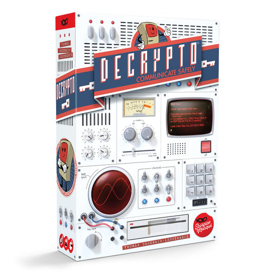 Scorpion Masqué Decrypto game box ready for quick setup and social play.