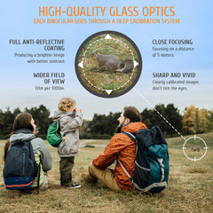 BeBison binoculars feature cushioned eyepieces for comfortable use.