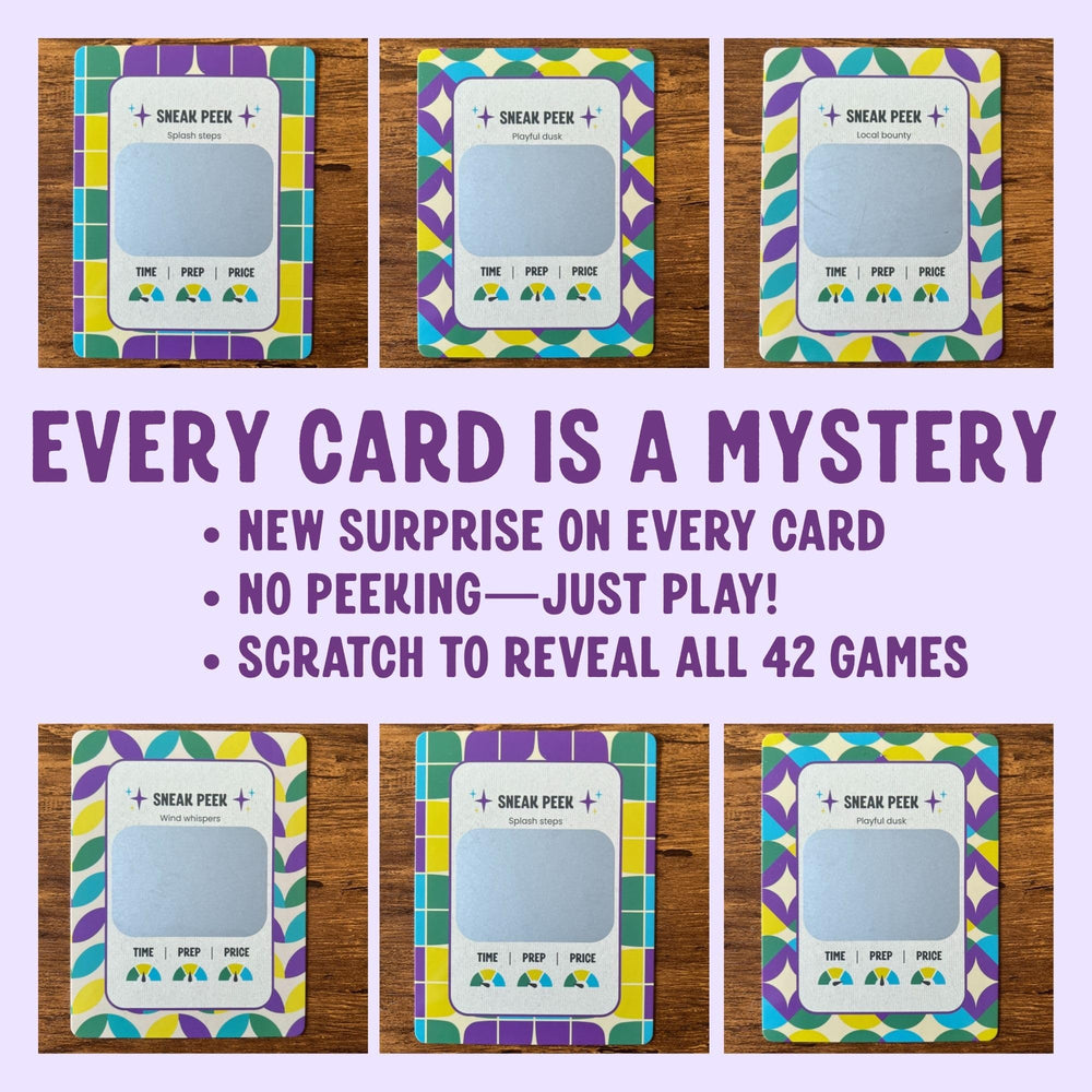 Scratch 'Ems two-player dares promote laughter and shared memories outdoors.