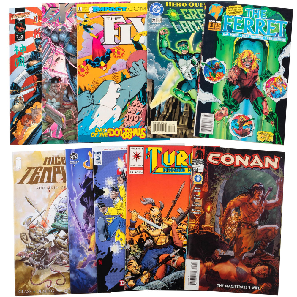 SCS Direct 10-assorted comic pack inner pages display a varied roster for reading variety.