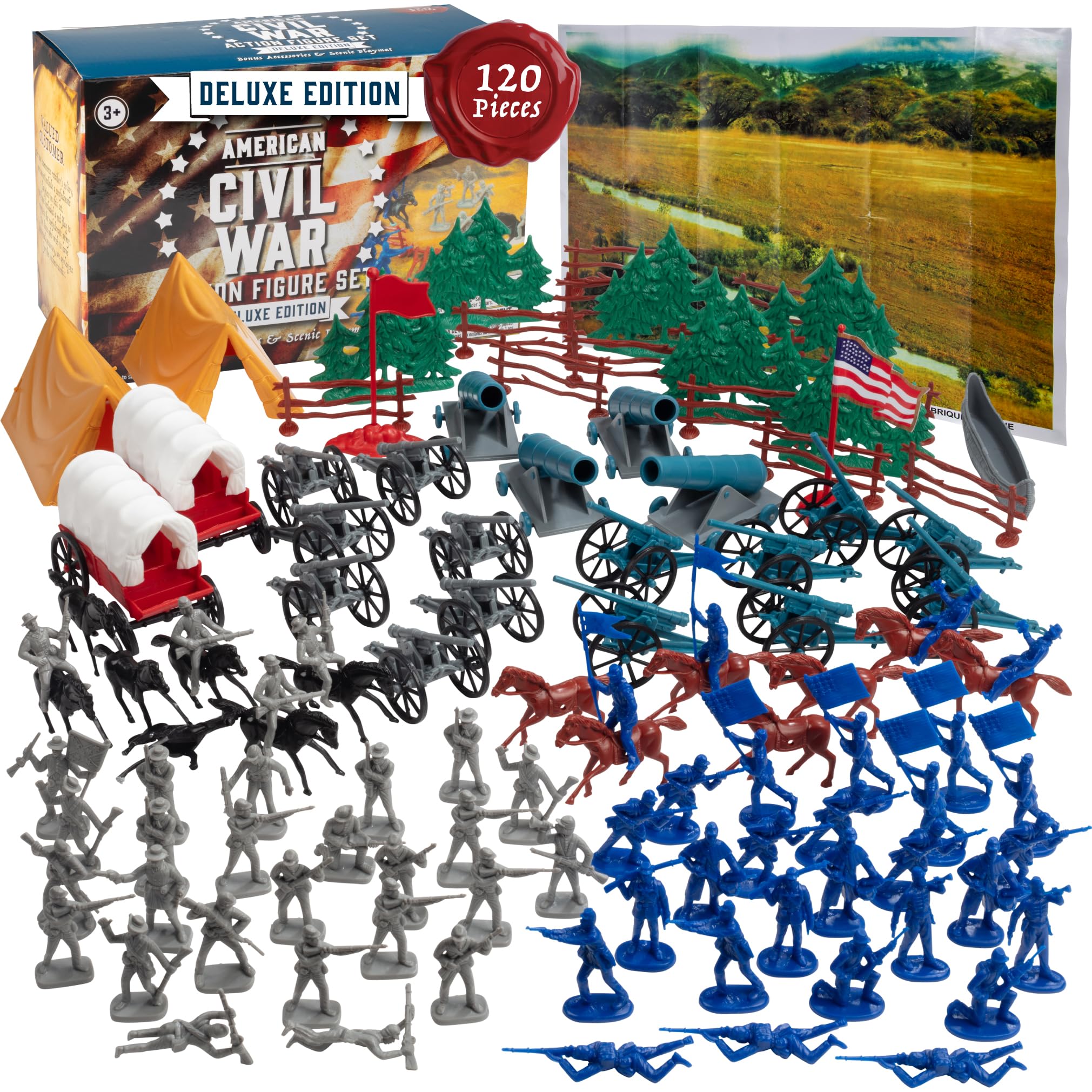 SCS Direct Civil War blue soldiers ready for classroom dioramas.