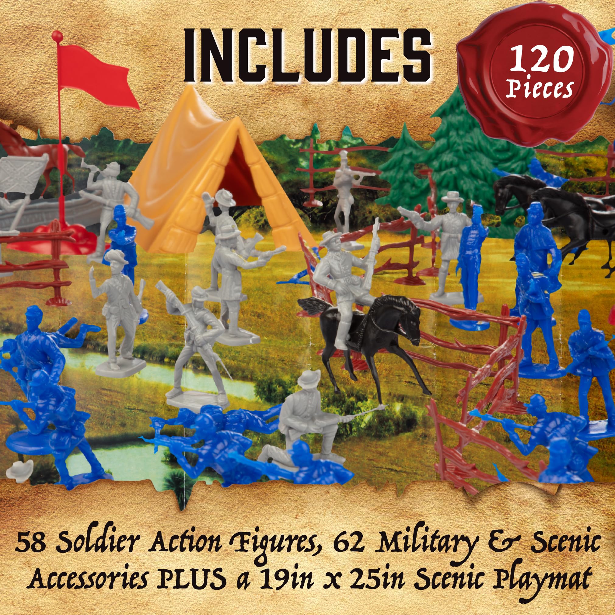 SCS Direct Civil War gray soldiers ideal for history lessons and reenactments.