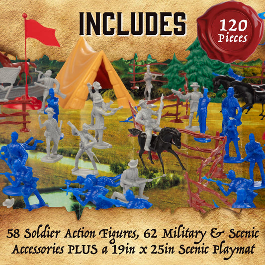 SCS Direct Civil War gray soldiers ideal for history lessons and reenactments.