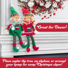 SCS Direct 18-inch elf buddy dolls, kid-friendly and snuggly.