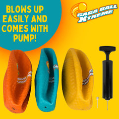 SCS Direct Gaga Ball 8.5 inch orange textured ball offers soft touch and durability.