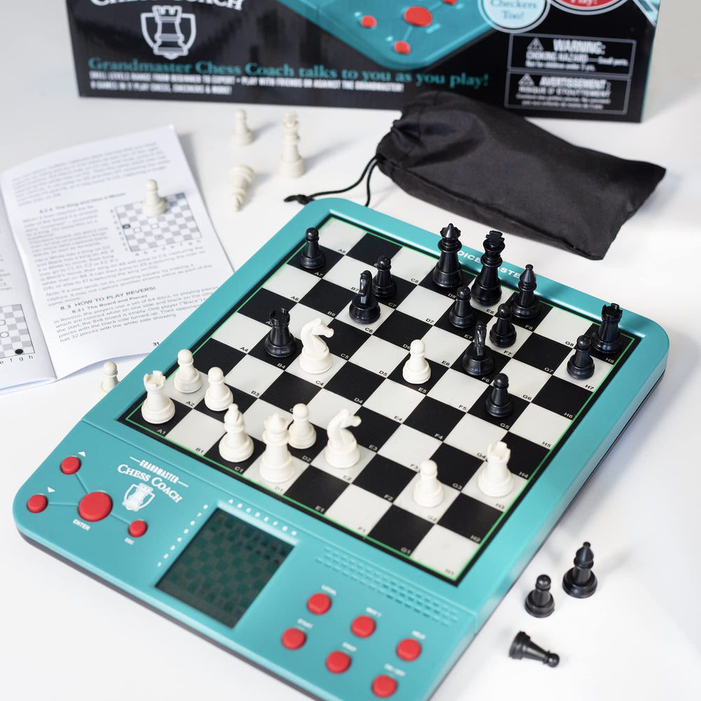 SCS Direct Grandmaster Chess Coach family night setup on table