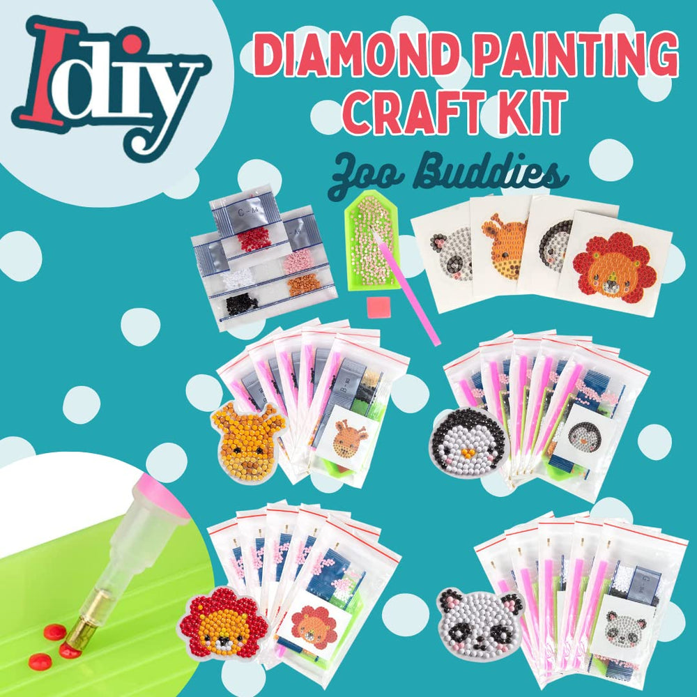 SCS Direct Zoo Buddies lion diamond painting kit — engaging classroom activity.