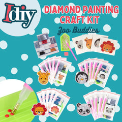 SCS Direct Zoo Buddies lion diamond painting kit — engaging classroom activity.